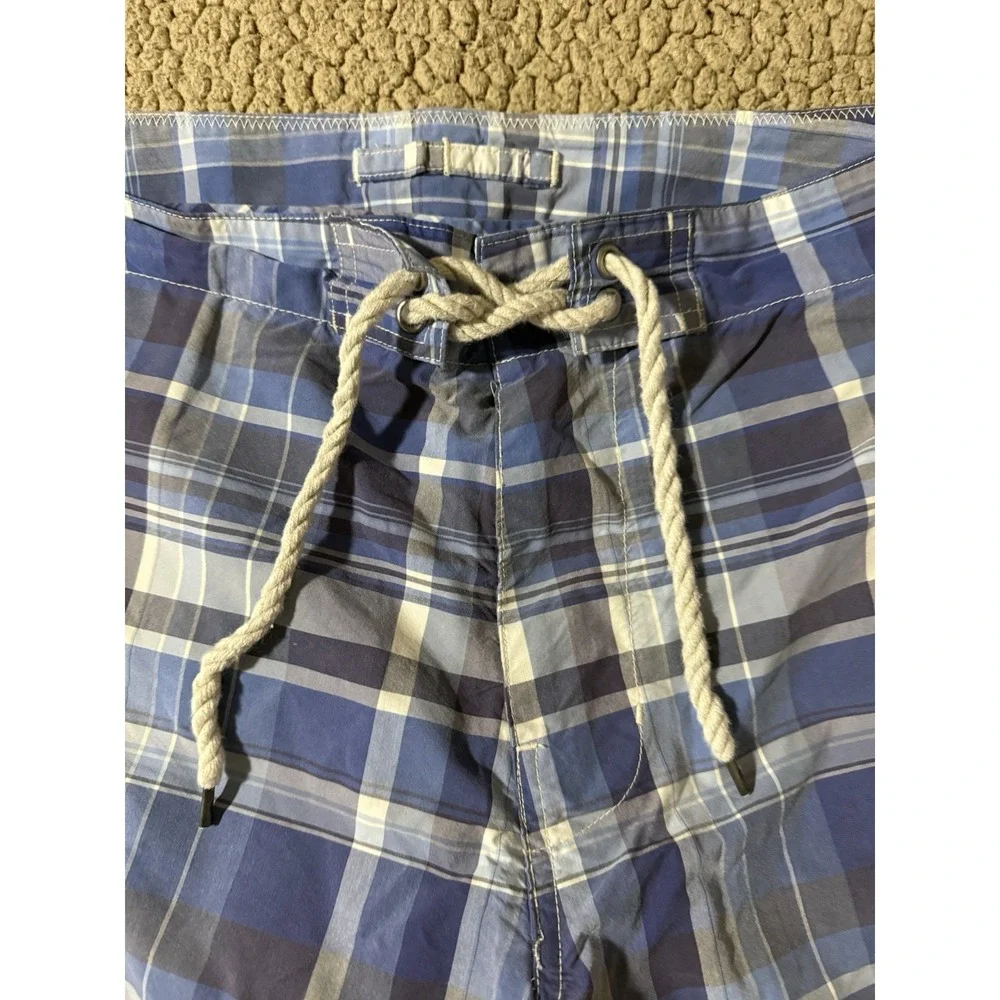 Polo Ralph Lauren Swim Trunks Board Shorts Men's Size 34 Blue Plaid